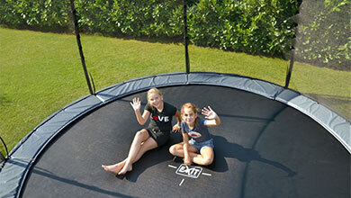 A dug-in trampoline or a trampoline on legs?
