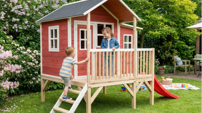 Houten vs kunststof speelhuisje: wat past het best bij jouw tuin?