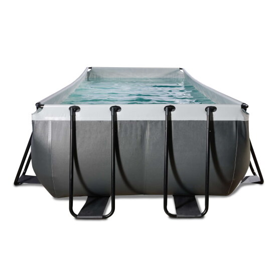 Basen Black Leather EXIT 400x200x122cm z pompą filtrującą - czarny