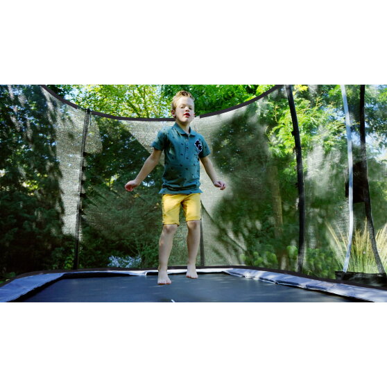 Trampolina Elegant Premium EXIT zestaw kompletny 244x427cm - czarna