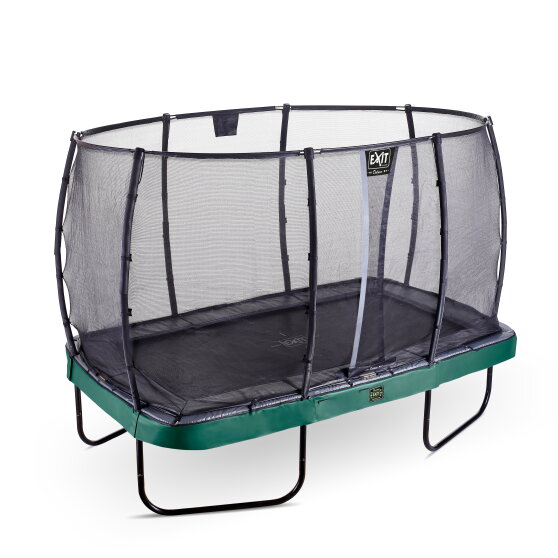 Trampolina Elegant Premium EXIT zestaw kompletny 244x427cm - zielona