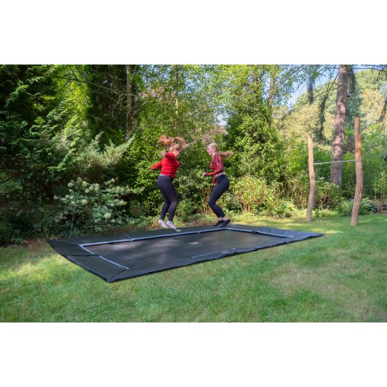 EXIT Dynamic ground level sports trampoline 275x458cm - black