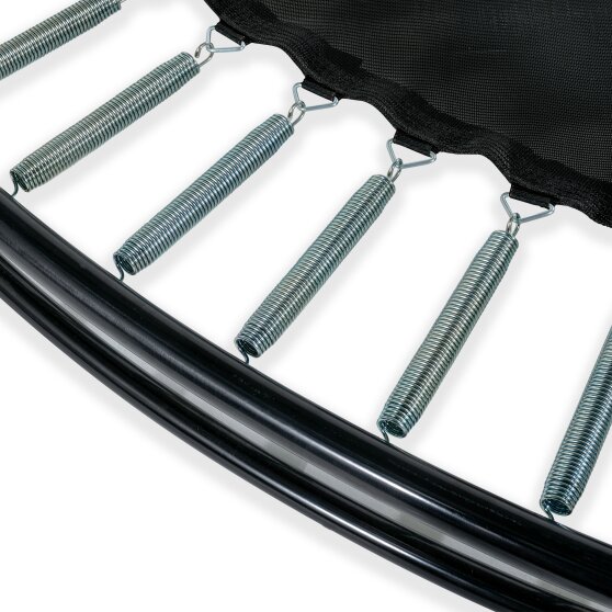 EXIT Dynamic ground level trampoline ø366cm with safety net - black