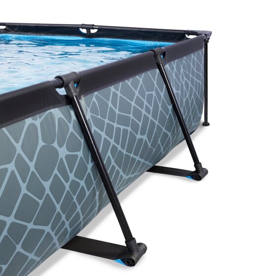 EXIT Stone pool 300x200x65cm with filter pump - grey