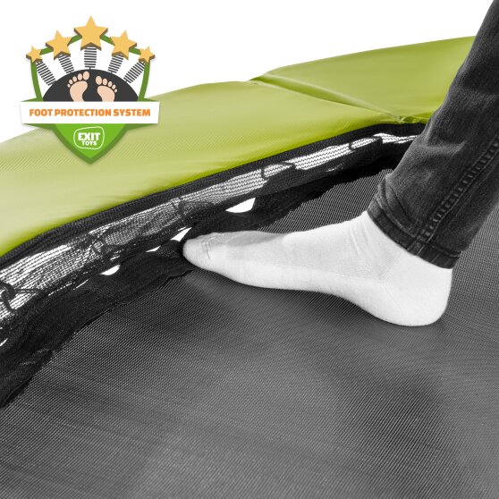 EXIT Silhouette ground trampoline 244x366cm with safety net - green