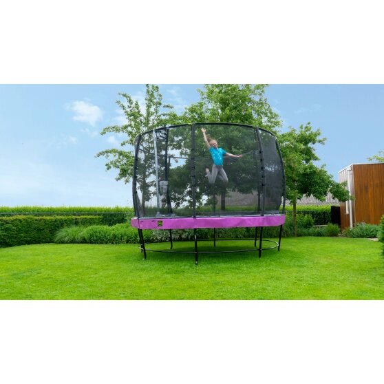EXIT Elegant Premium trampoline ø305cm with Deluxe safetynet - purple