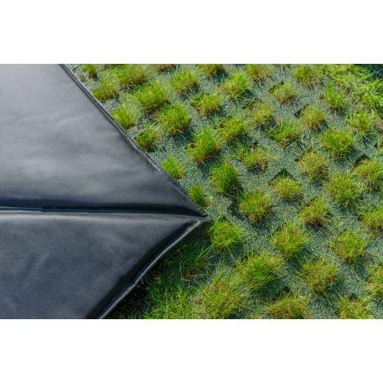 EXIT Dynamic ground level trampoline 244x427cm with Freezone safety tiles - black