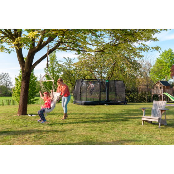 EXIT Allure Premium ground trampoline 214x366cm - black