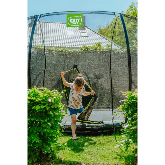 Trampolina ziemna Silhouette EXIT ø427cm z siatką zabezpieczającą - czarna