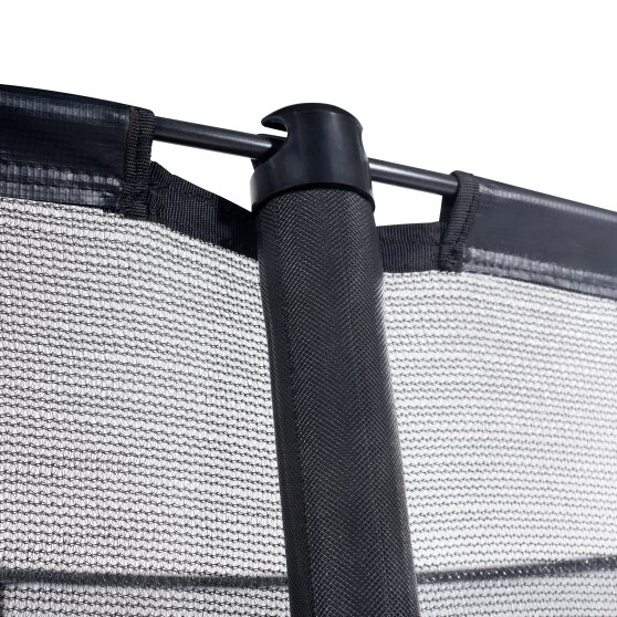 EXIT Dynamic ground level trampoline 275x458cm with safety net - black