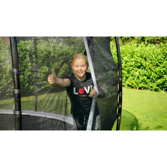 EXIT Elegant ground trampoline ø366cm with Economy safety net - purple