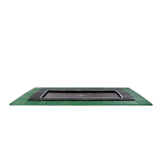 EXIT Dynamic ground level trampoline 275x458cm with Freezone safety tiles - black