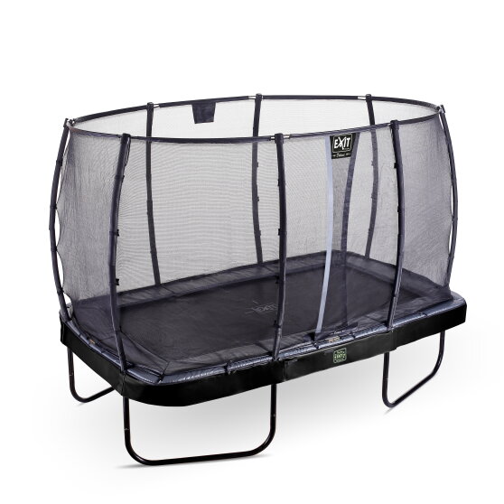 Trampolina Elegant Premium EXIT zestaw kompletny 214x366cm - czarna