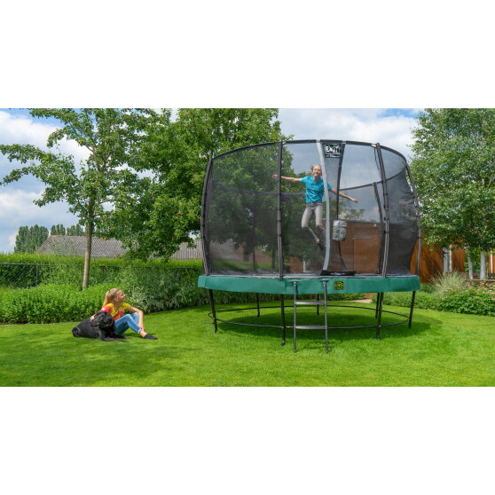 Trampolina Elegant Premium EXIT zestaw kompletny ø366cm - zielona