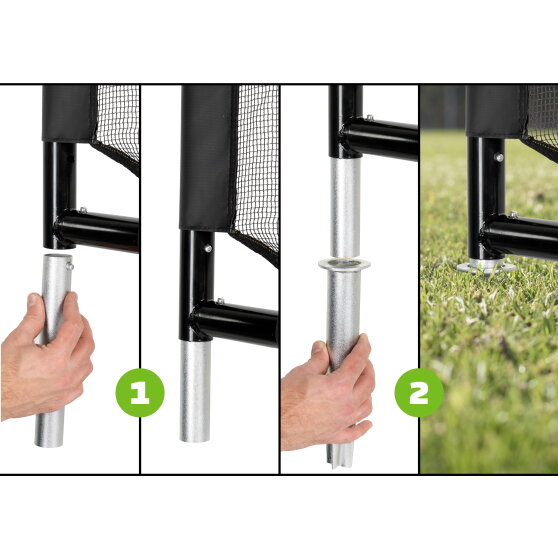 Bramka do piłki nożnej stalowa Finta EXIT 300x200cm - czarna