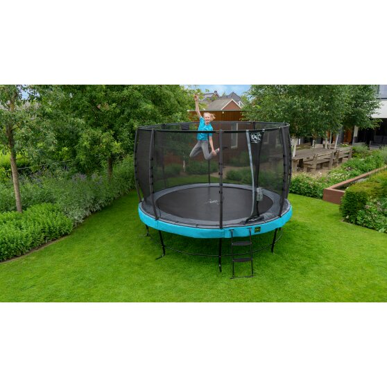 EXIT Elegant Premium trampoline ø253cm with Deluxe safetynet - blue