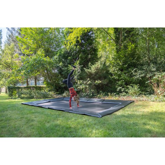 EXIT Dynamic ground level sports trampoline 275x458cm - black