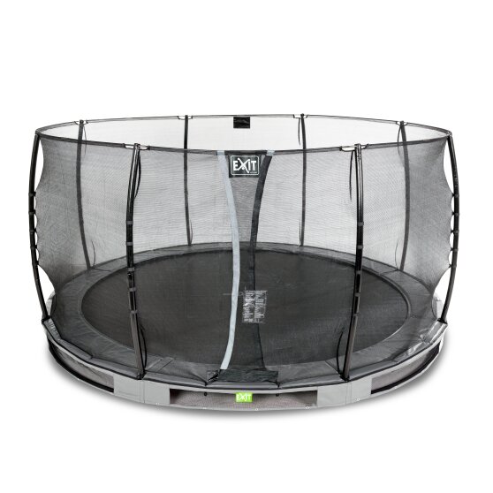 EXIT Elegant ground trampoline ø427cm with Economy safety net - grey