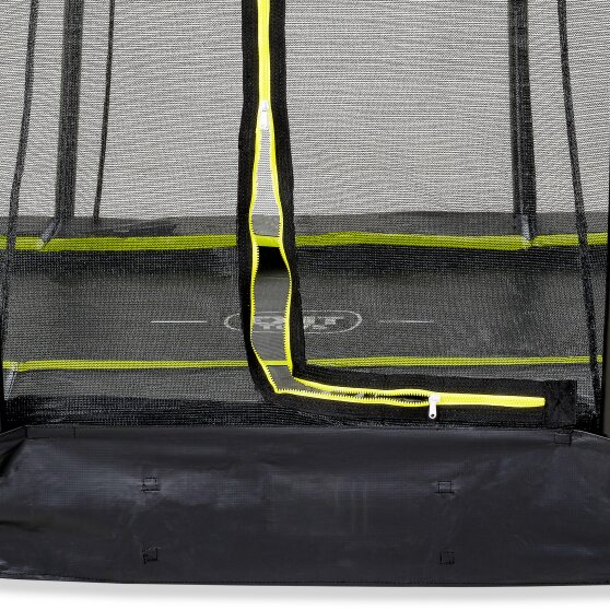 EXIT Silhouette ground trampoline 214x305cm with safety net - black