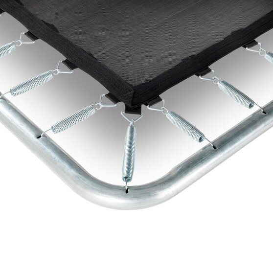 Trampolina ziemna Silhouette EXIT 244x366cm z siatką zabezpieczającą - różowa