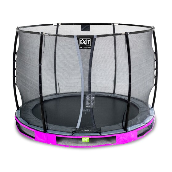 EXIT Elegant Premium ground trampoline ø305cm with Deluxe safety net - purple