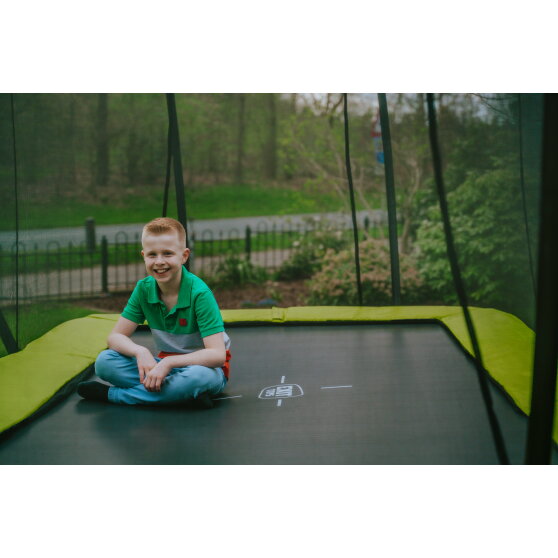 Trampolina Silhouette EXIT 214x305cm - zielona