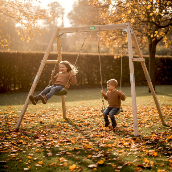 Drewniana huśtawka podw&oacute;jna EXIT Silvi