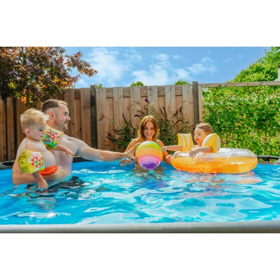 EXIT Wood pool ø300x76cm with filter pump - brown
