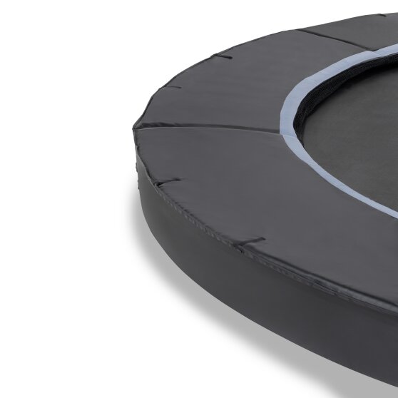 EXIT Dynamic ground level trampoline ø366cm with safety net - black