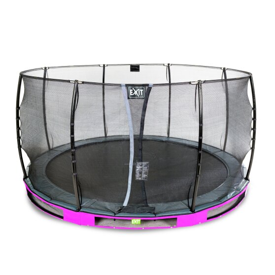 EXIT Elegant ground trampoline ø366cm with Economy safety net - purple