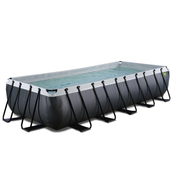 Basen Black Leather EXIT 540x250x100cm z pompą filtrującą - czarny