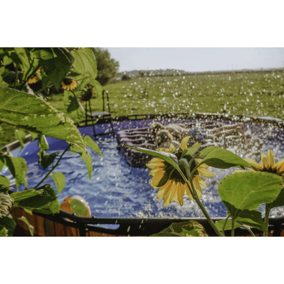 Basen Wood EXIT ø427x122cm z pompą z filtrem piaskowym - brązowy