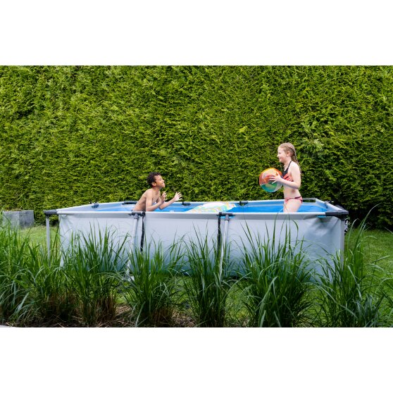 EXIT Soft Grey pool 300x200x65cm with filter pump - grey