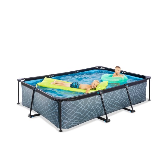 EXIT Stone pool 300x200x65cm with filter pump - grey