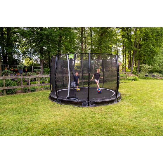 Trampolina ziemna Allure Classic EXIT &oslash;366cm - zielona