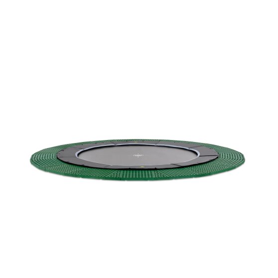 EXIT Dynamic ground level trampoline ø305cm with Freezone safety tiles - black