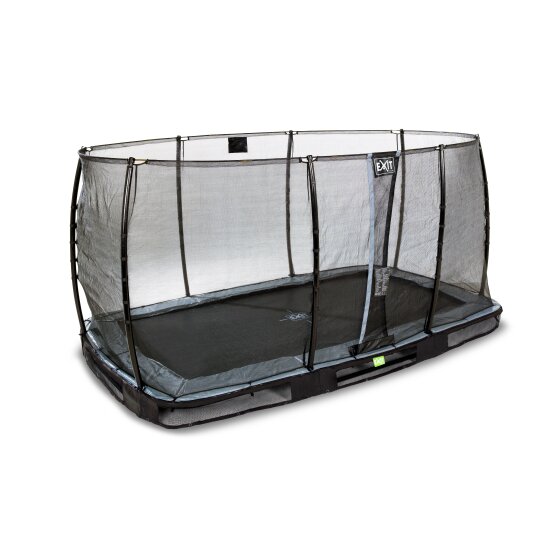 EXIT Elegant ground trampoline 244x427cm with Economy safety net - black