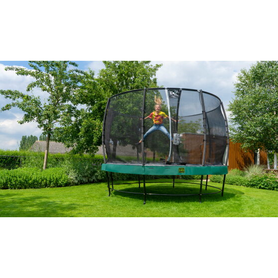Trampolina Elegant Premium EXIT zestaw kompletny ø253cm - zielona
