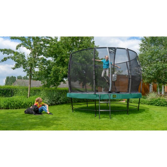 EXIT Elegant Premium trampoline ø253cm with Deluxe safetynet - green