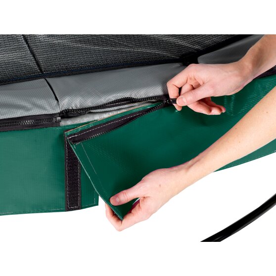 EXIT Elegant Premium trampoline ø253cm with Deluxe safetynet - green