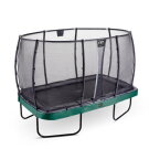 Trampolina Elegant Premium EXIT zestaw kompletny 214x366cm - zielona