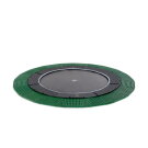 EXIT Dynamic ground level trampoline ø366cm with Freezone safety tiles - black