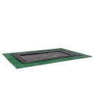 EXIT Dynamic ground level trampoline 244x427cm with Freezone safety tiles - black