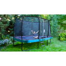 Trampolina Elegant Premium EXIT zestaw kompletny 214x366cm - zielona