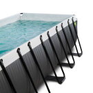 Basen Black Leather EXIT 540x250x122cm z pompą filtrującą - czarny