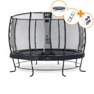 Trampolina Elegant Premium EXIT zestaw kompletny ø366cm - czarna