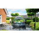 EXIT Black Wood pool ø300x76cm with filter pump and dome - black
