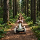 EXIT Foxy gokart dla dzieci zielony | gokart pedałowy od 2 lat