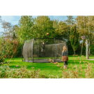 EXIT Dynamic ground level trampoline ø427cm with safety net - black