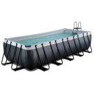 Basen Black Leather EXIT 540x250x122cm z pompą filtrującą - czarny